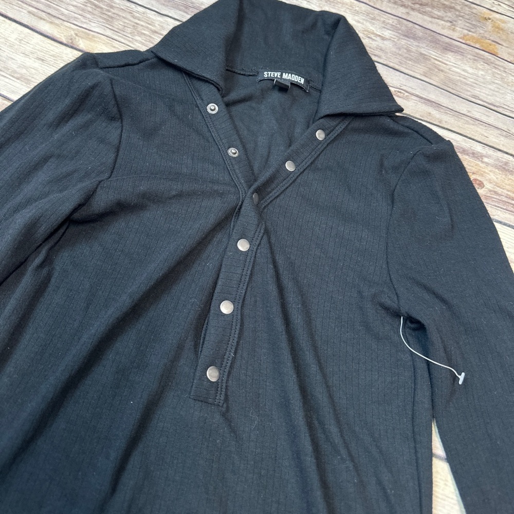 Steve Madden Collared Front Snap Button Long Slee… - image 2
